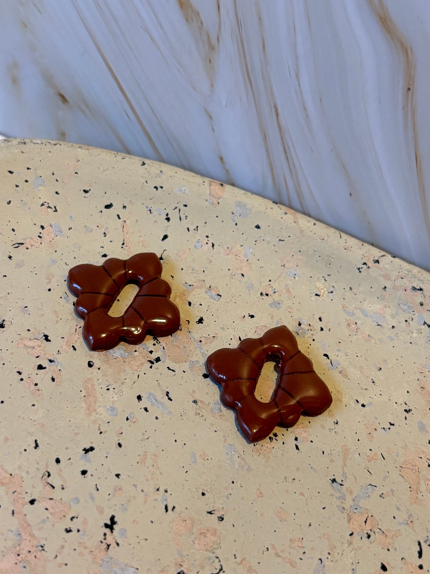 Boucles pampilles - STELLA - chocolat