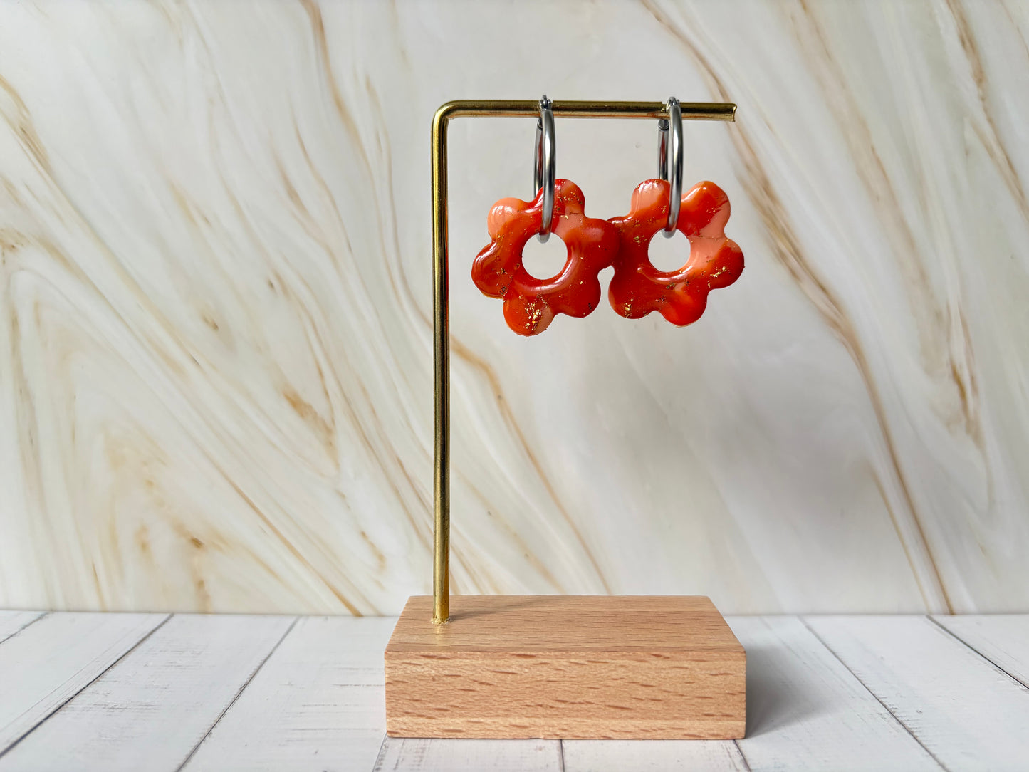 Boucles pampilles - SOLEA - orange