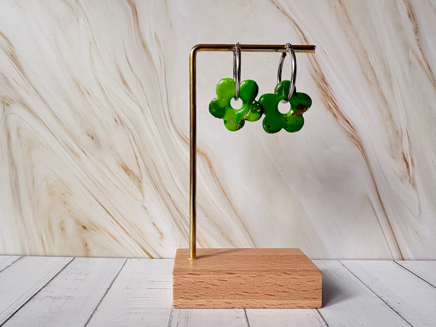 Boucles pampilles - POPPY - vert