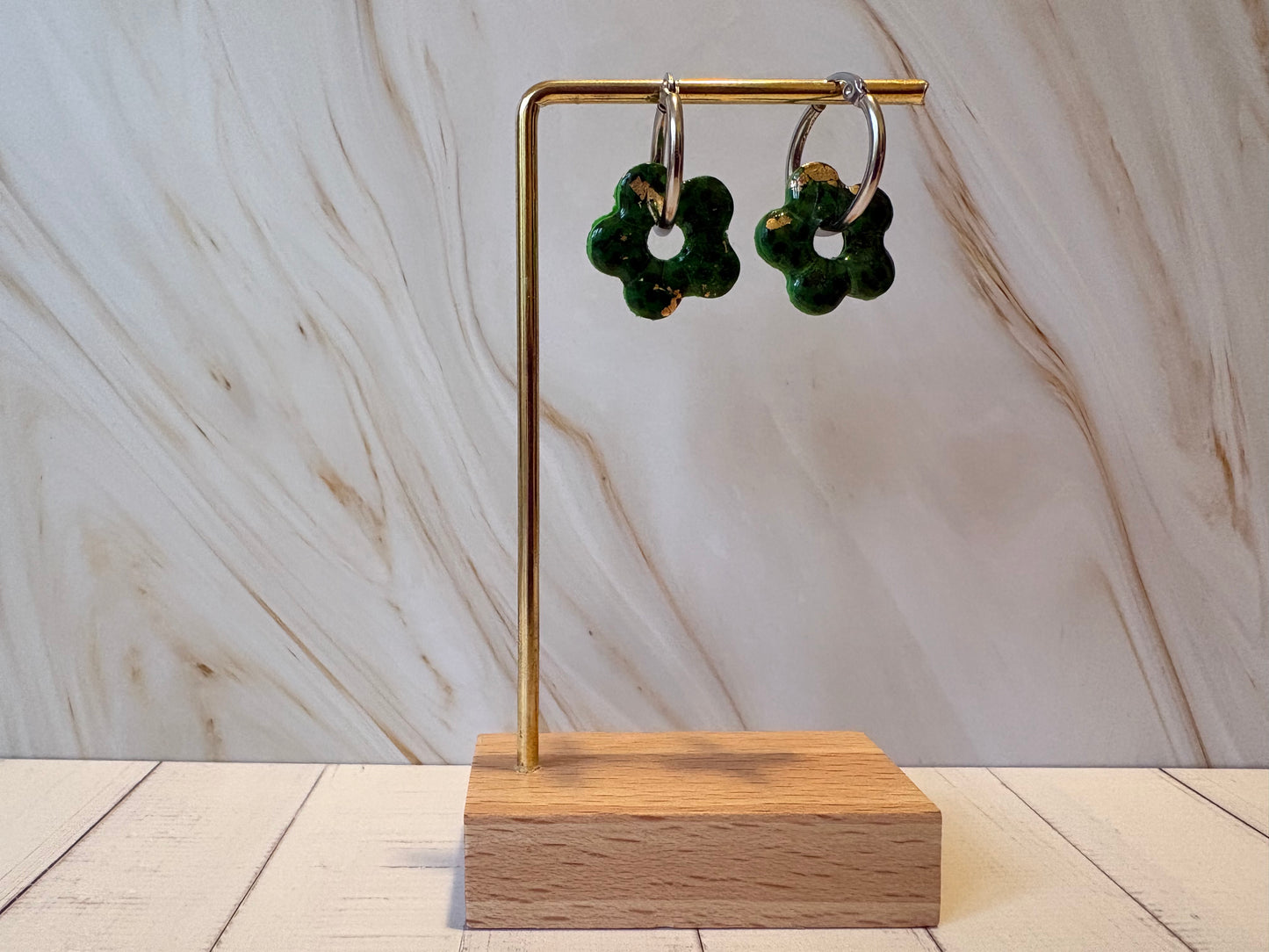 Boucles pampilles - SUNNY - Léopard / or