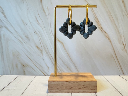 Boucles pampilles - STELLA - anthracite