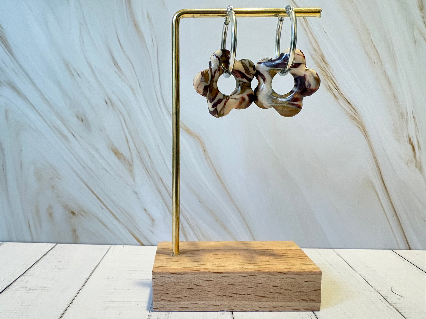 Boucles pampilles - NINA - cappuccino