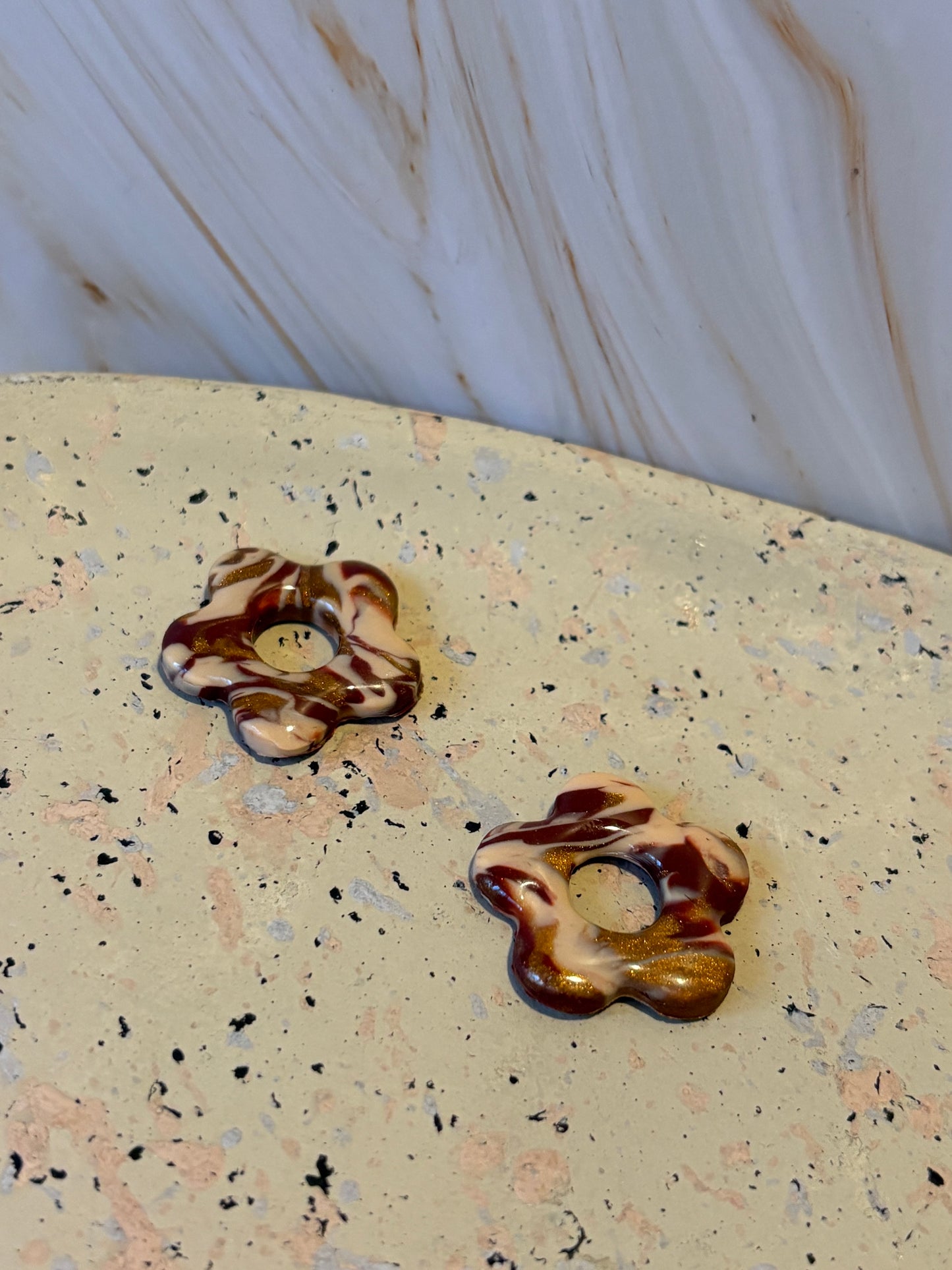 Boucles pampilles - NINA - cappuccino