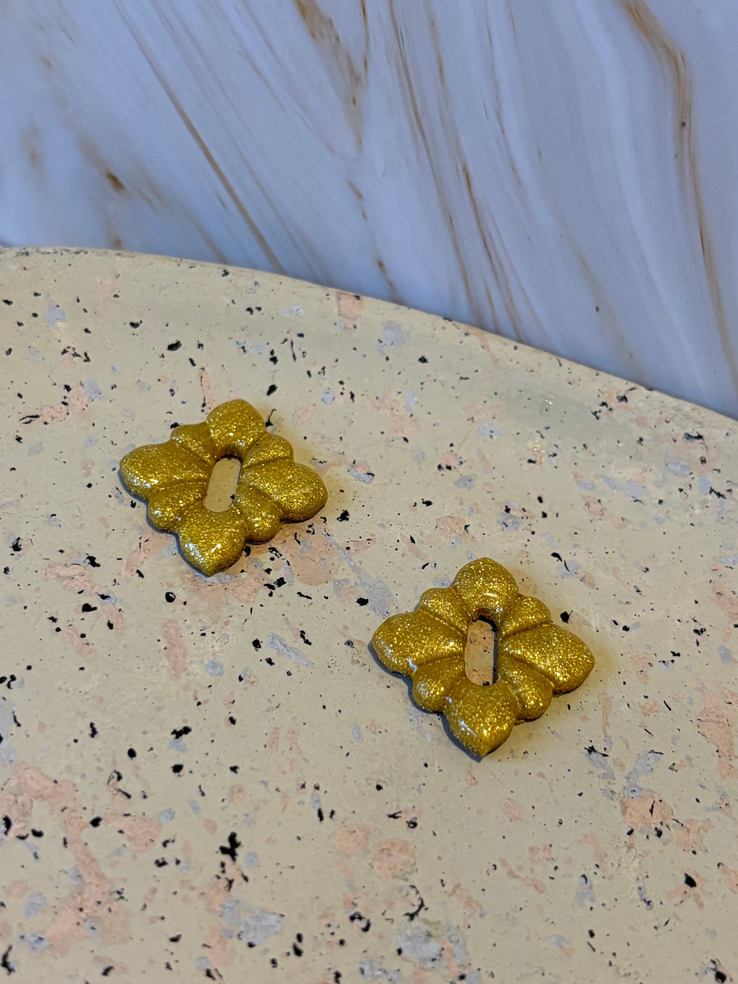 Boucles pampilles - STELLA - or pailletées