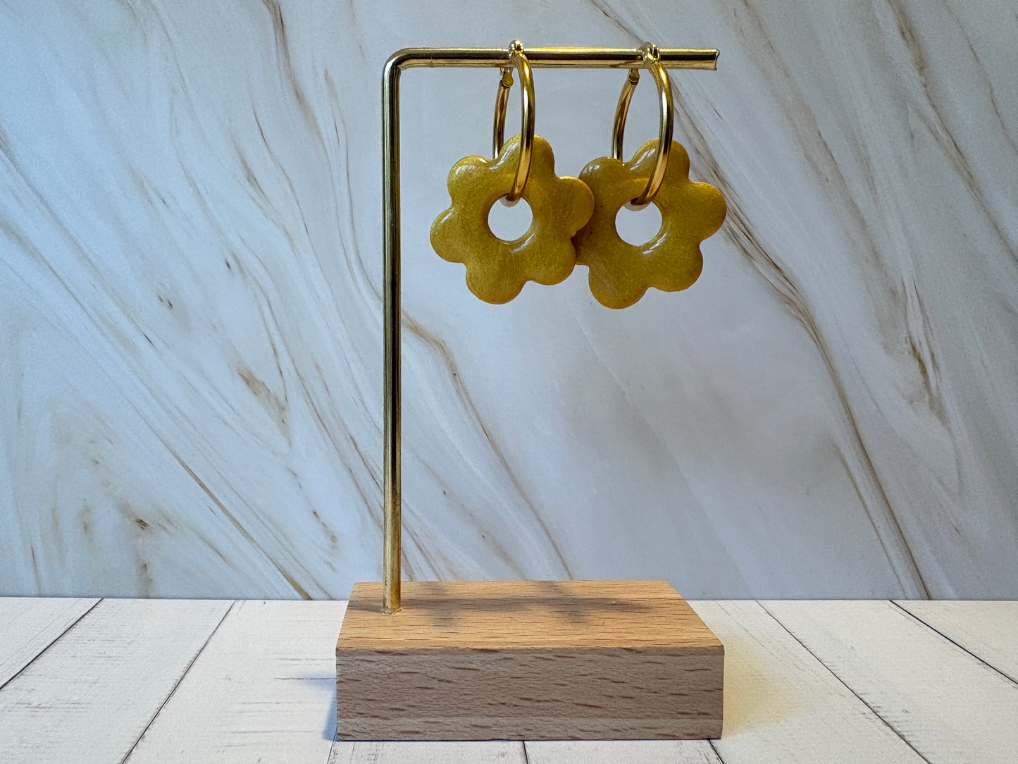 Boucles pampilles - SOLEA - or pailletés