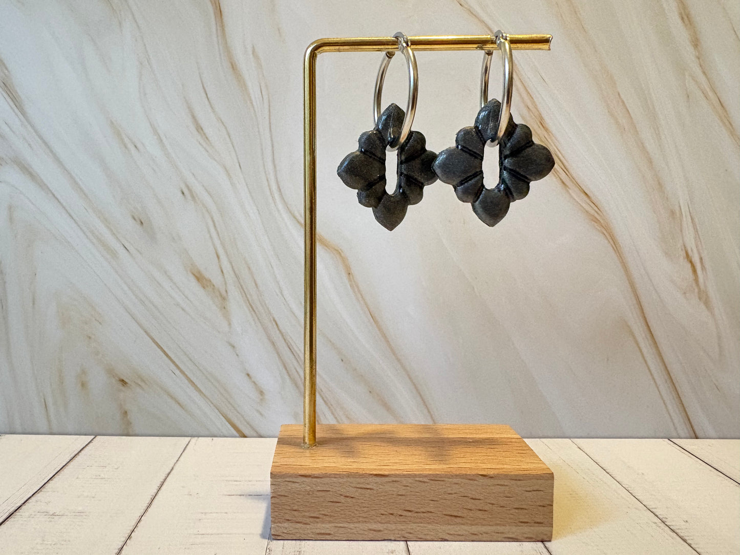 Boucles pampilles - STELLA - anthracite