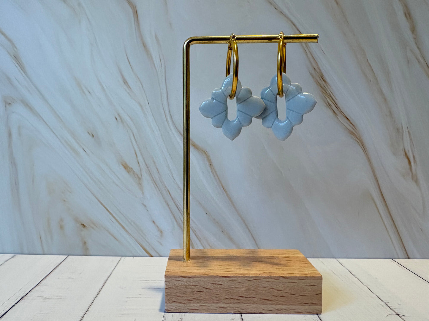 Boucles pampilles - STELLA - gris