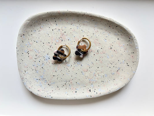 Boucles Pampilles - NINA - trio de marron