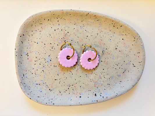 Boucles Pampilles - ROSEE - rose pastel