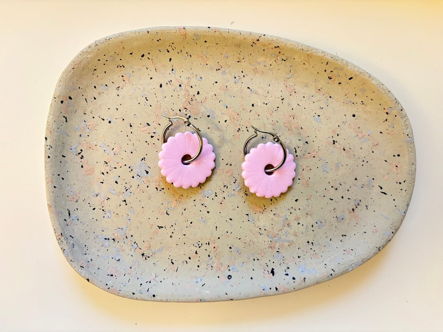 Boucles Pampilles - ROSEE - rose pastel