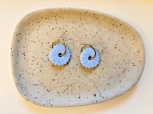 Boucles Pampilles - ROSEE - bleu pastel
