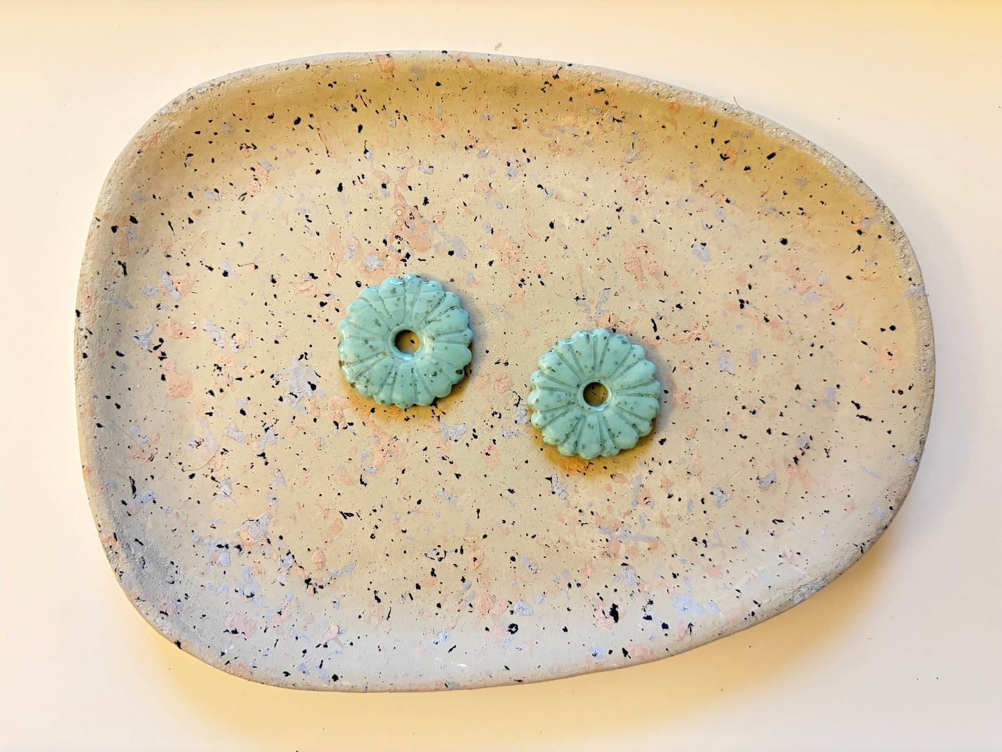 Boucle Pampilles - ROSEE - vert d'eau pastel