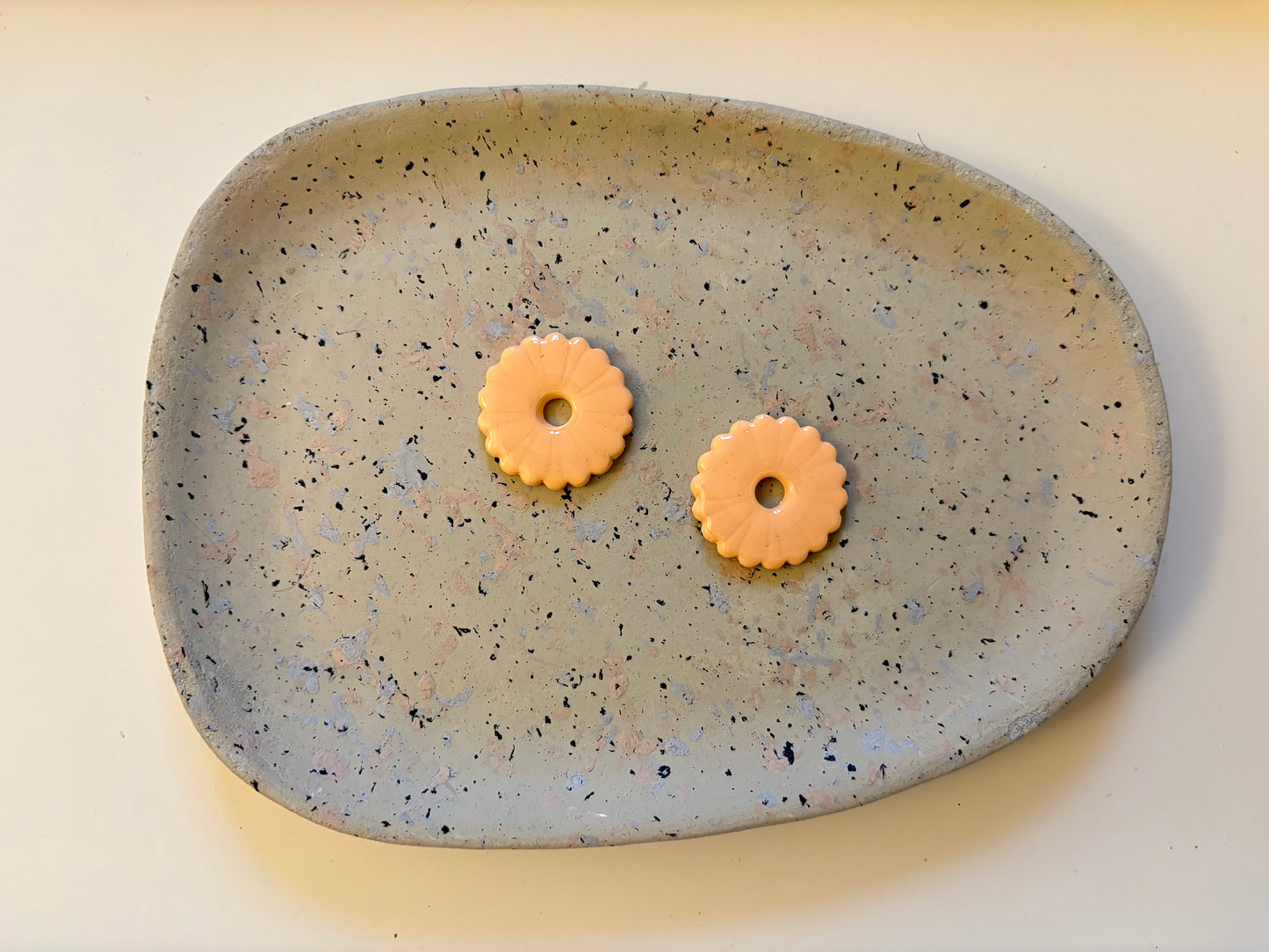 Boucles Pampilles - ROSEE - orange pastel