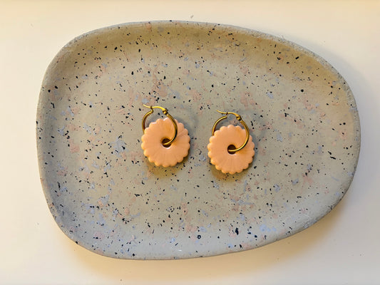 Boucles Pampilles - ROSEE - orange pastel