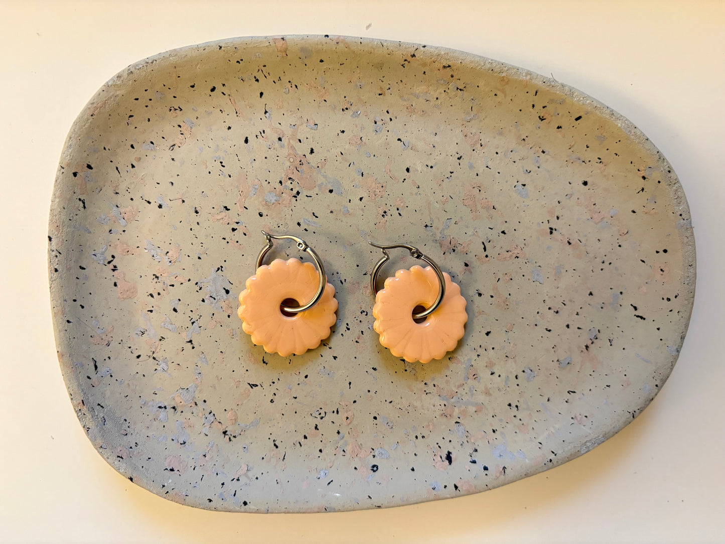 Boucles Pampilles - ROSEE - orange pastel