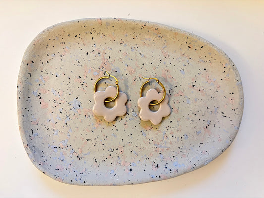 Boucles Pampilles - SOLEA - beige pastel