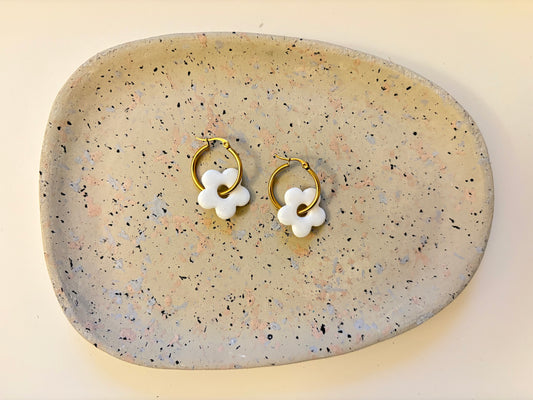 Boucles Pampilles - NINA - Beige pastel