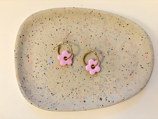Boucles Pampilles - NINA - Rose pastel
