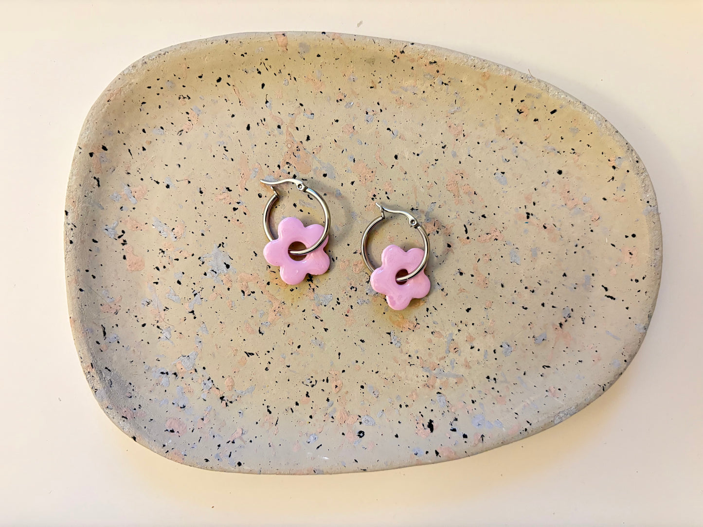 Boucles Pampilles - NINA - Rose pastel