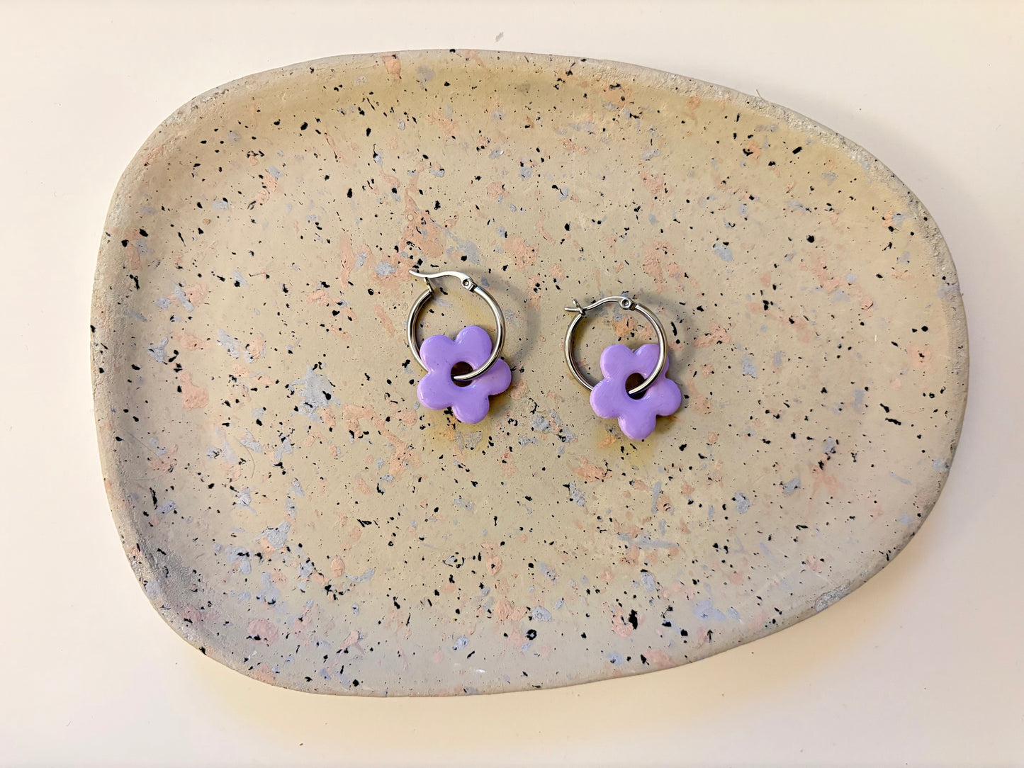 Boucles Pampilles - NINA - Violet pastel