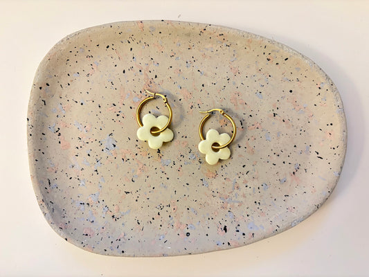 Boucles Pampilles - NINA - Jaune pastel