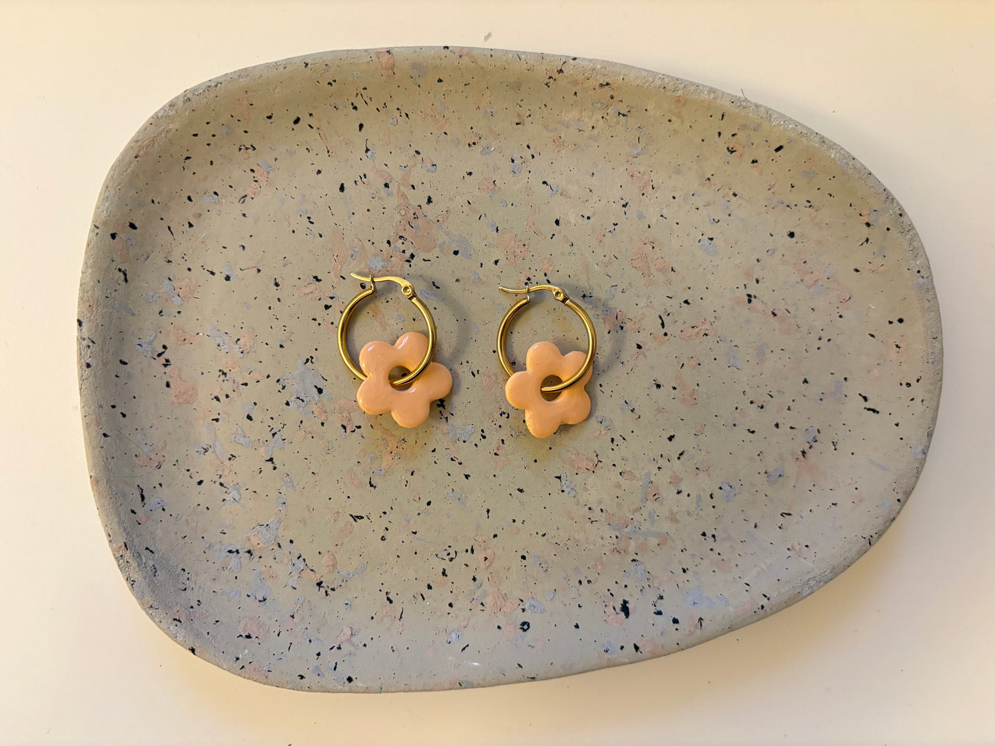 Boucles Pampilles - NINA - orange pastel