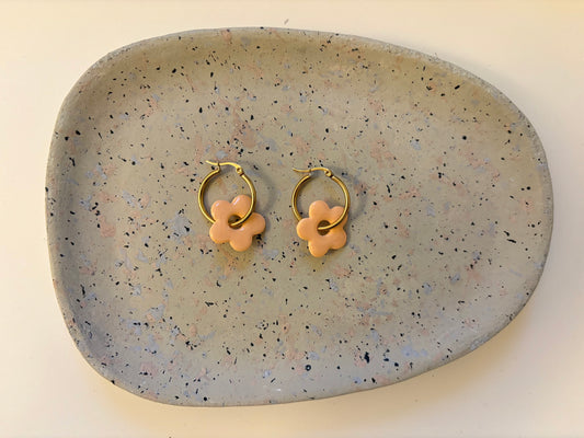 Boucles Pampilles - NINA - orange pastel