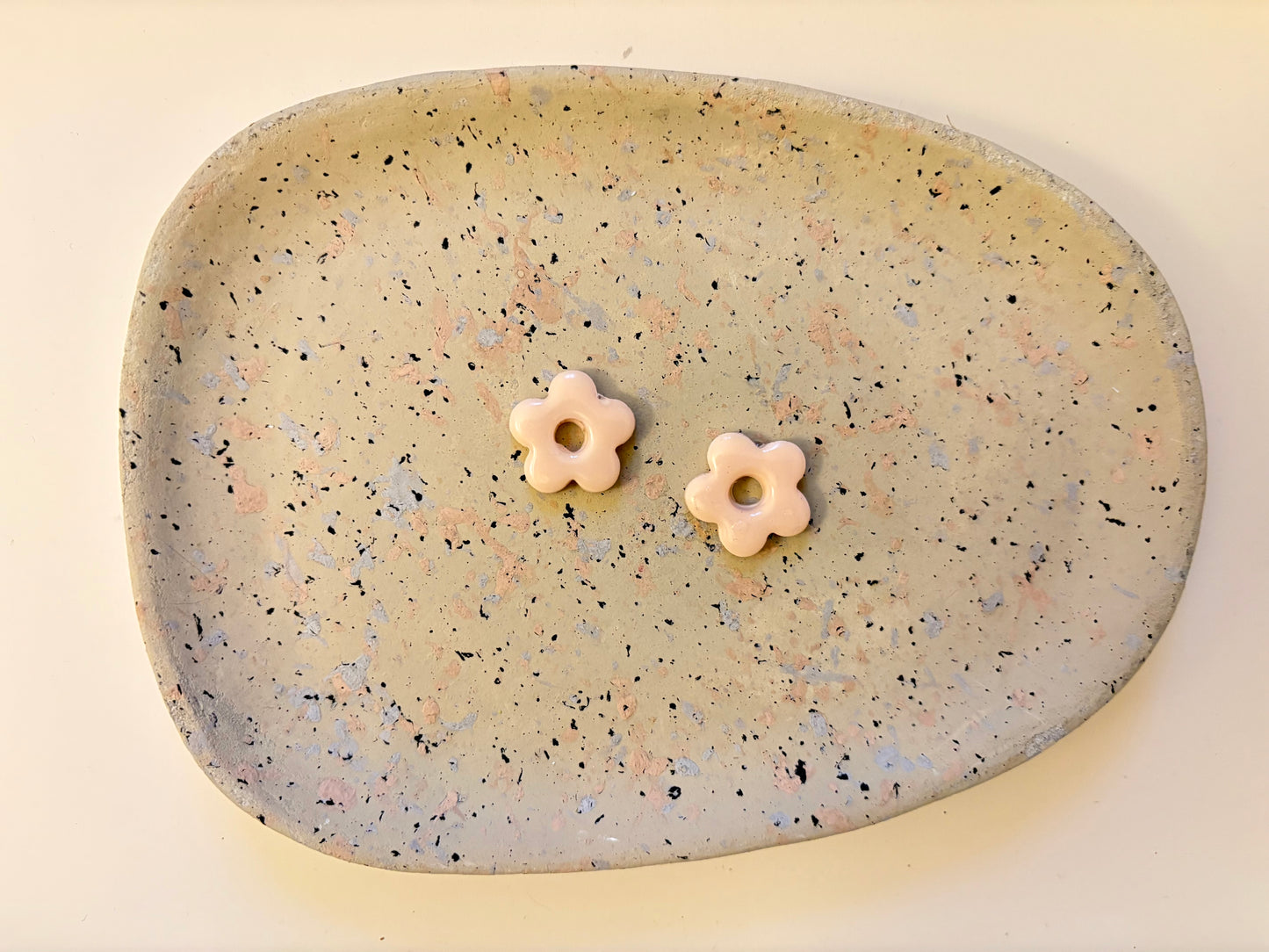 Boucles Pampilles - NINA - Beige rosé pastel