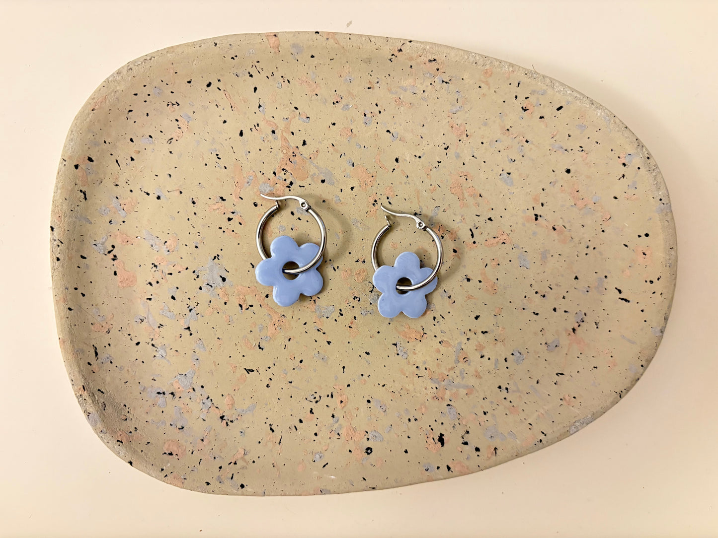 Boucles Pampilles - NINA - Bleu pastel